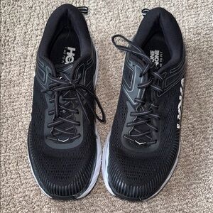 Hoka women’s Black and White Athletic Shoes